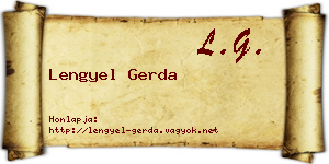 Lengyel Gerda névjegykártya